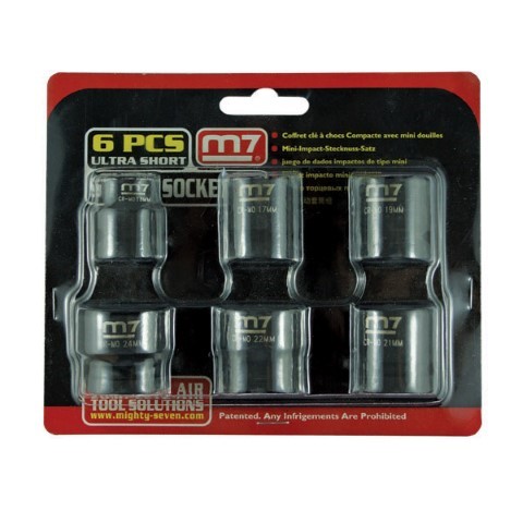 M7 1/2 DRIVE STUBBY METRIC SET 6PCE 